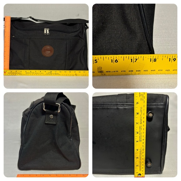 American Flyer XL Black Duffel bag with shoulder strap travel weekender bag - Picture 10 of 10